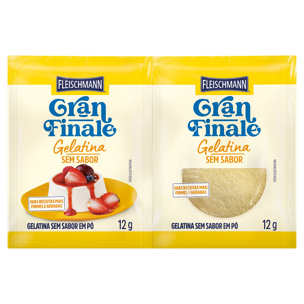 Gelatina P Sem Sabor Fleischmann Gran Finale Pacote Unidades G