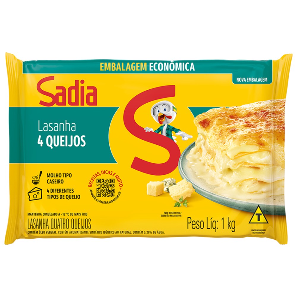 Lasanha 4 queijos Sadia Embalagem Econômica 1 kg Sonda Supermercado