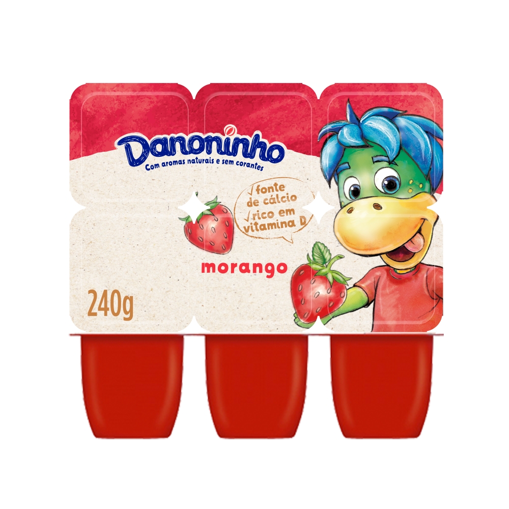 Queijo Petit Suisse Danoninho Ice Sorvete Morango com Cobertura de Uva 220g  - Sonda Supermercado Delivery