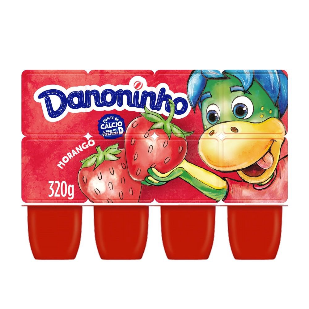 Queijo Petit Suisse Danoninho Ice Sorvete Morango com Cobertura de Uva 220g  - Sonda Supermercado Delivery