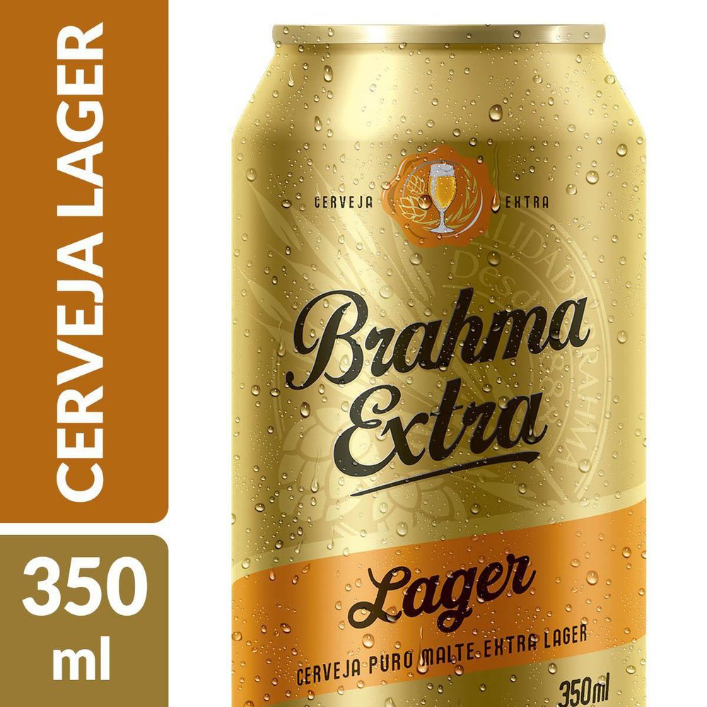 Cerveja Brahma Extra Lager, Puro Malte, 355ml, Long Neck
