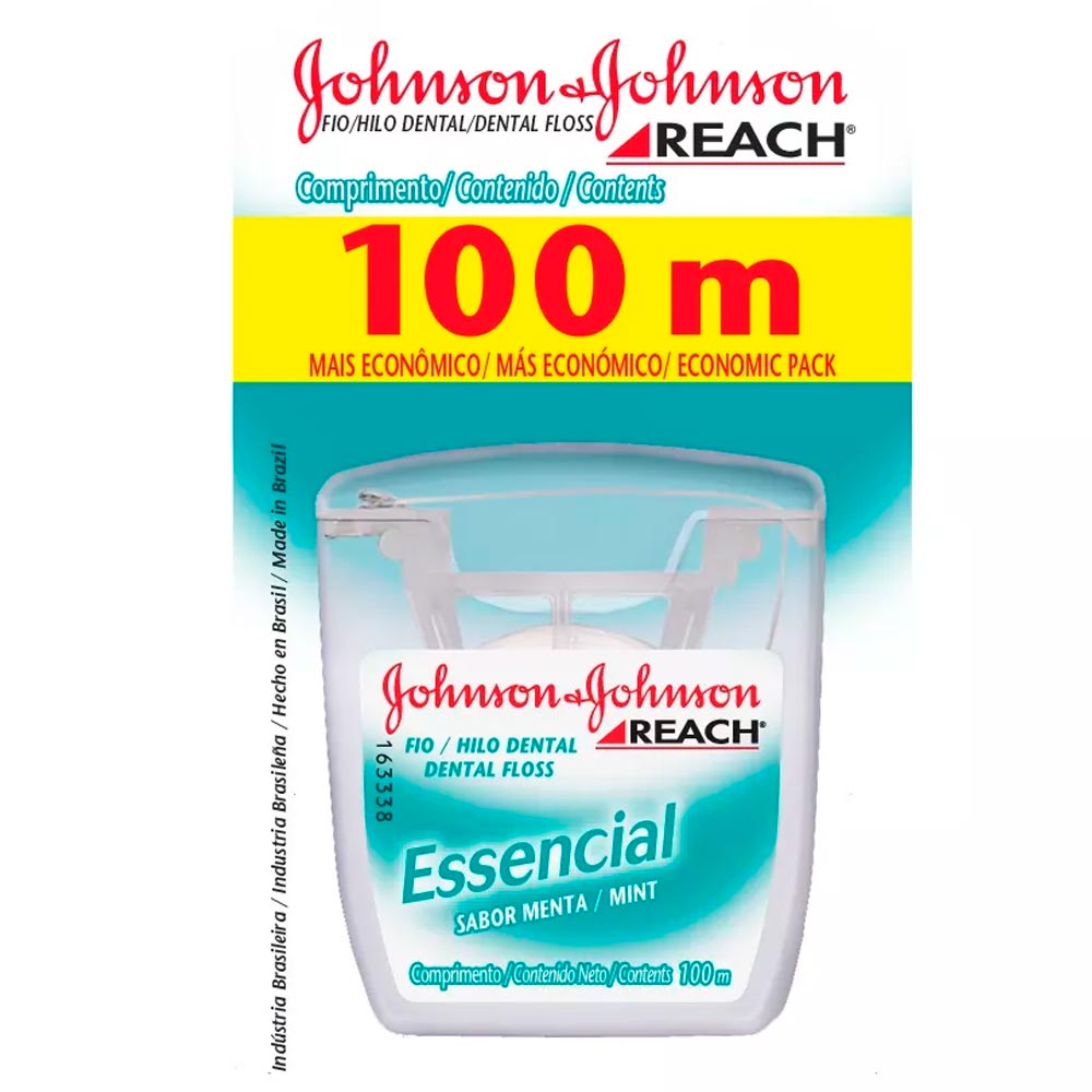 Fio Dental Menta Johnson & Johnson Reach Essencial 100m Mais