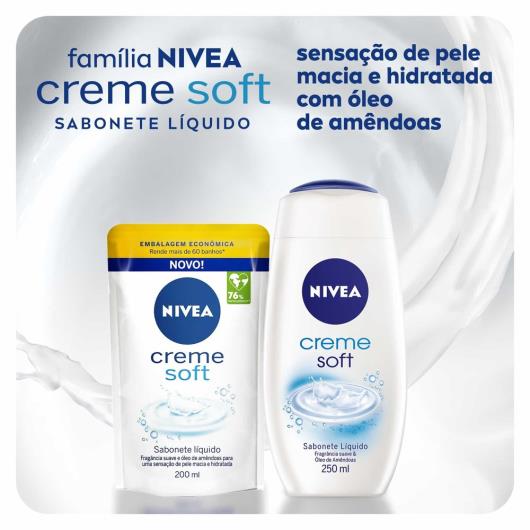 NIVEA Sabonete Líquido Refil Creme Soft 200ml - Imagem em destaque