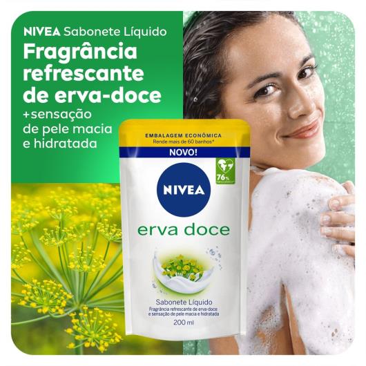 Sabonete líquido Nivea erva doce Refil - 200ml - Imagem em destaque