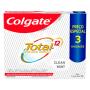 Pack Creme Dental Clean Mint Colgate Total 12 Caixa 3 Unidades 90g Cada