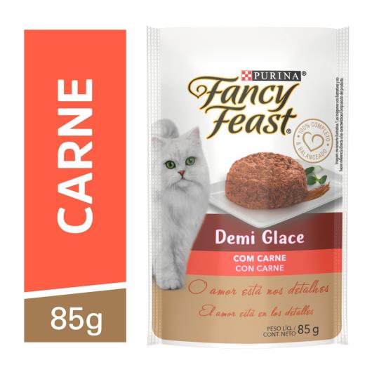 Ração Sachê Fancy Feast Demi Glace Gatos Adultos Carne 85g - Imagem em destaque