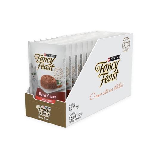 Ração Sachê Fancy Feast Demi Glace Gatos Adultos Carne 85g - Imagem em destaque