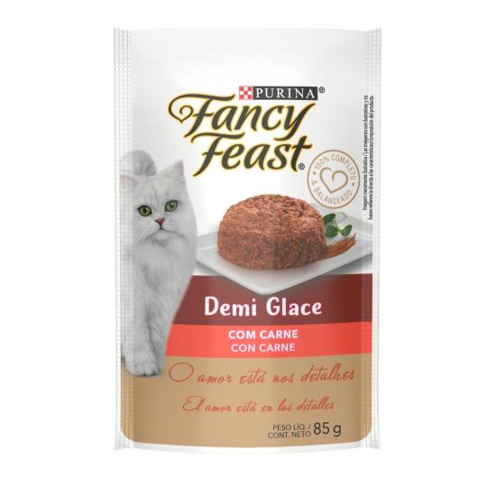 Ração Sachê Fancy Feast Demi Glace Gatos Adultos Carne 85g - Imagem em destaque