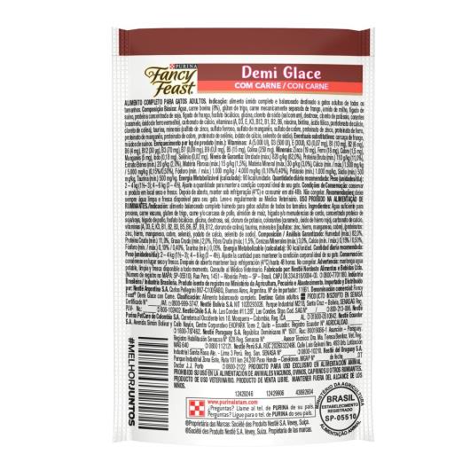 Ração Sachê Fancy Feast Demi Glace Gatos Adultos Carne 85g - Imagem em destaque