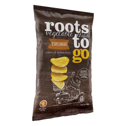 Chips de Batata-Doce Especiarias Roots To Go Pacote 45g - Imagem em destaque