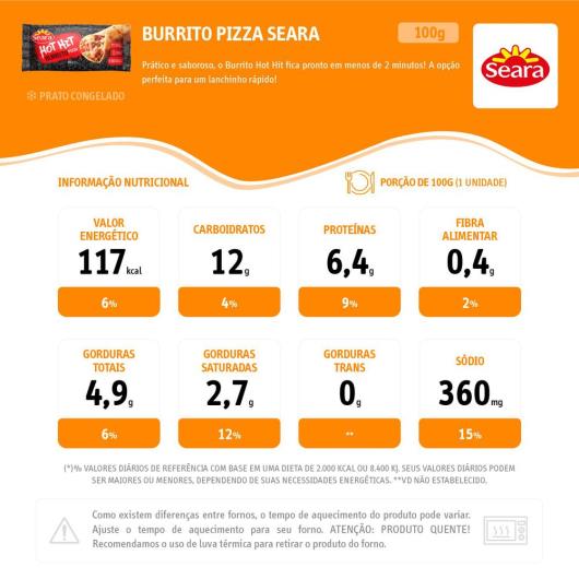 Burrito Hot Hit de Pizza Seara 100g - Imagem em destaque