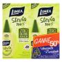 Pack Adoçante Líquido Stevia Linea Caixa 120ml 2 Uni Grátis 50% de Desconto na 2ª Uni