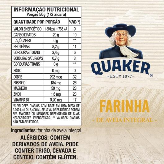 Farinha de Aveia Integral Quaker Embalagem Econômica 450g - Imagem em destaque