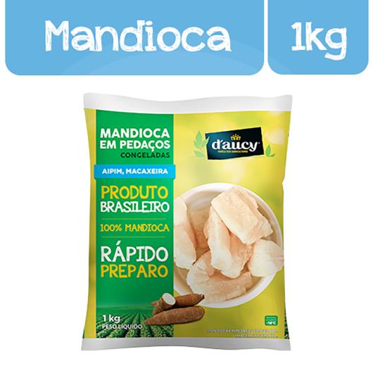 Mandioca em pedaços D'Aucy congelada 1kg - Imagem em destaque