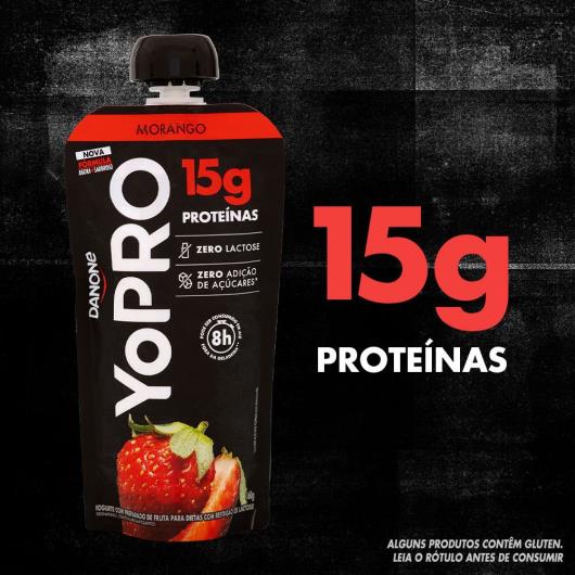 Iogurte Desnatado Morango Zero Lactose Yopro Squeeze 160g - Imagem em destaque