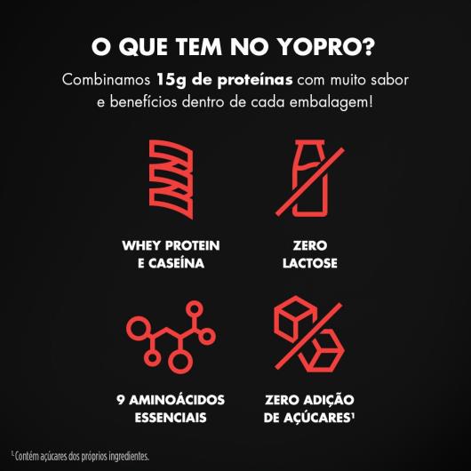 Iogurte Desnatado Morango Zero Lactose Yopro Squeeze 160g - Imagem em destaque