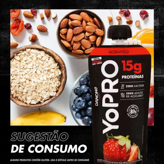 Iogurte Desnatado Morango Zero Lactose Yopro Squeeze 160g - Imagem em destaque