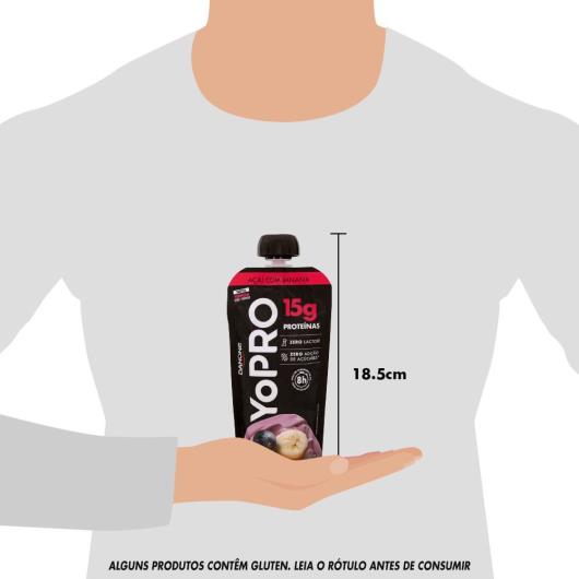 Iogurte YoPRO Pouch 15g de Proteínas Açaí com Banana 160g - Imagem em destaque