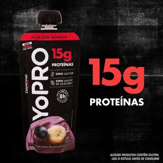 Iogurte YoPRO Pouch 15g de Proteínas Açaí com Banana 160g - Imagem em destaque