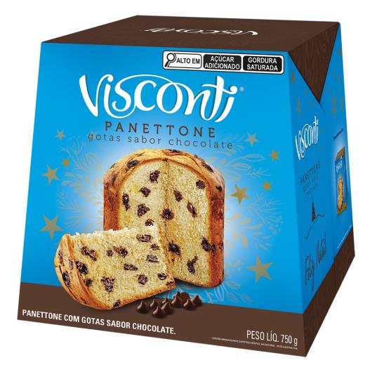 Panettone com Gotas de Chocolate Visconti Caixa 750g - Imagem em destaque