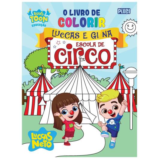 Livro de colorir Luccas e Gi no Circo - Imagem em destaque