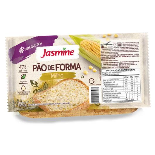 Pão de Forma Milho sem Glúten Vegano Jasmine Pacote 350g - Imagem em destaque