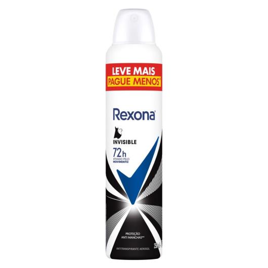 Antitranspirante Aerosol Invisible Rexona 250ml Leve Mais Pague Menos - Imagem em destaque