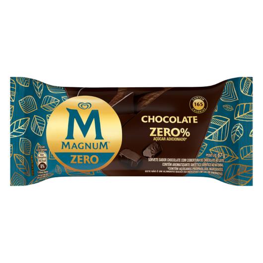 Sorvete Chocolate Cobertura Chocolate Magnum Zero Pacote 67g - Imagem em destaque