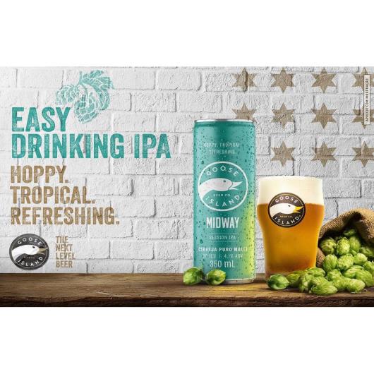 Cerveja Session IPA Puro Malte Midway Goose Island Lata 350ml - Imagem em destaque