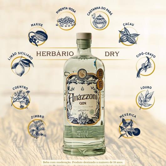 Gin Amázzoni Garrafa 750ml - Imagem em destaque