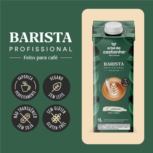 Bebida Vegetal Castanha-de-Caju e Aveia Barista A Tal da Castanha 1l - Imagem em destaque