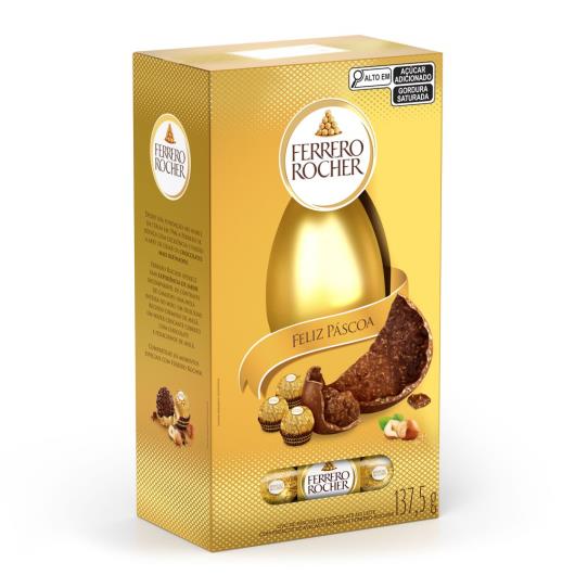 Ovo de Páscoa Ferrero Rocher ao Leite Caixa 137,5g - Imagem em destaque