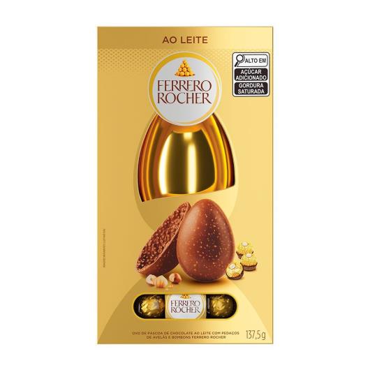 Ovo de Páscoa Ferrero Rocher ao Leite Caixa 137,5g - Imagem em destaque