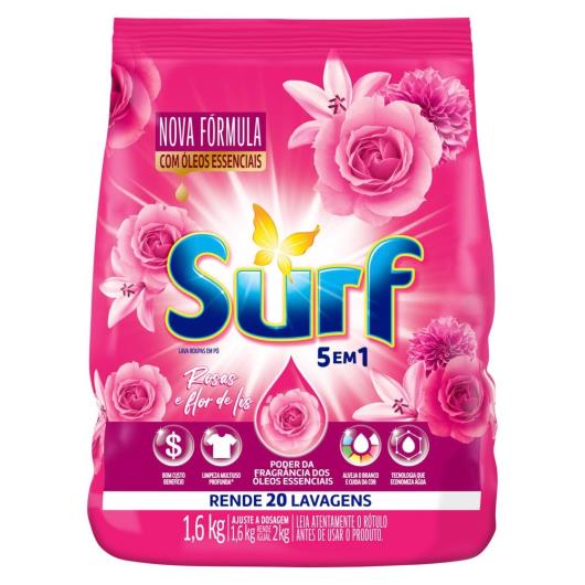 Lava-Roupas Pó Rosas e Flor-de-Lis Surf Pacote 1,6kg - Imagem em destaque