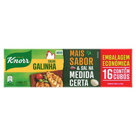 Caldo Tablete Galinha Knorr Mais Sabor Caixa 152g 16 Unidades Embalagem Econômica - Imagem em destaque