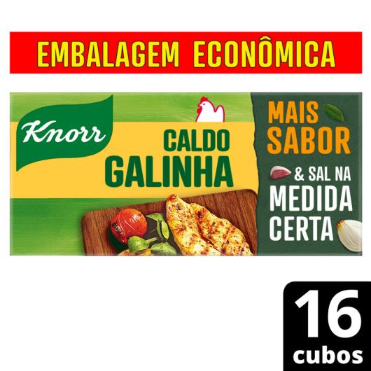 Caldo Tablete Galinha Knorr Mais Sabor Caixa 152g 16 Unidades Embalagem Econômica - Imagem em destaque