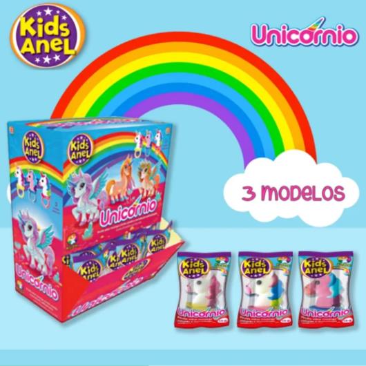 Pirulito Kids Zone Anel Unicórnio 1 unidade 13g Sabor Sortido - Imagem em destaque