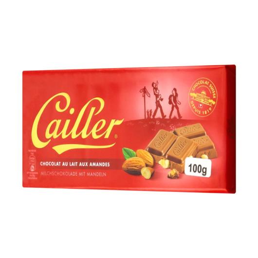 Chocolate Suíço ao Leite 27% Cacau com Amêndoas Cailler Cartucho 100g - Imagem em destaque