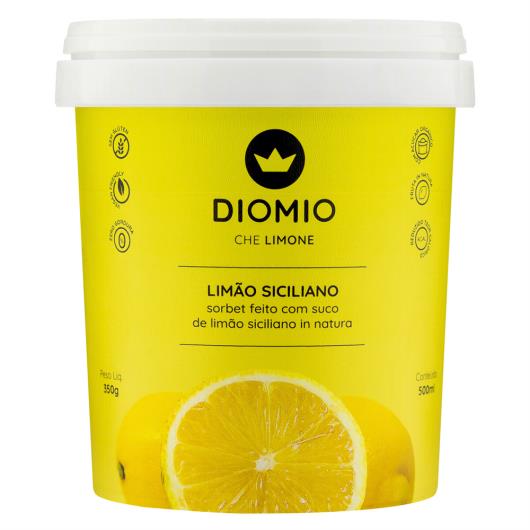 Sorbet Limão Siciliano Dio Mio Pote 500ml - Imagem em destaque