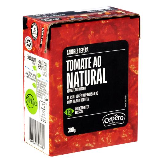 Tomate ao Natural Triturado Sabores Cepêra Caixa 390g - Imagem em destaque