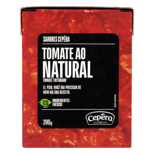 Tomate ao Natural Triturado Sabores Cepêra Caixa 390g - Imagem em destaque