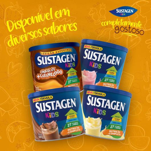 Complemento Alimentar Sustagen Kids Sabor Chocolate + Caramelo - Lata 380g - Imagem em destaque