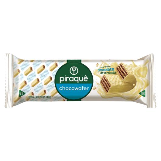 Wafer Recheio Chocolate Cobertura Chocolate Branco Piraquê Chocowafer Pacote 100,8g - Imagem em destaque