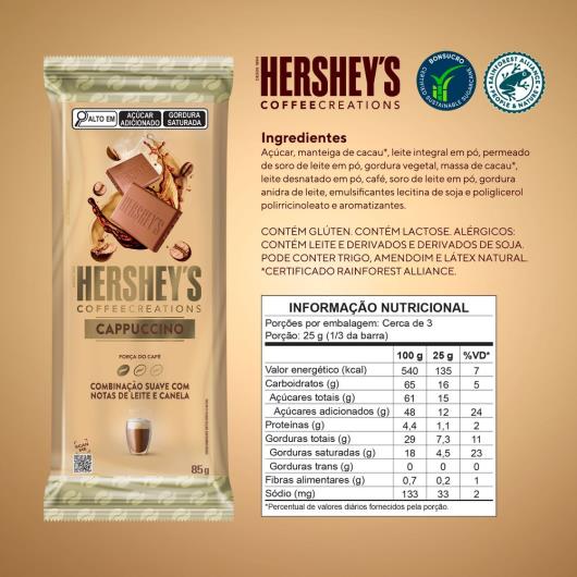 Chocolate Hershey's Cappuccino Coffee 85g - Imagem em destaque