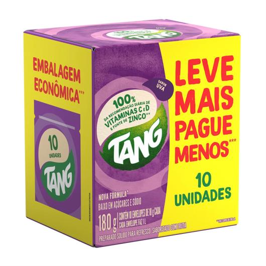 Refresco Uva Tang Caixa 180g 10 Unidades Embalagem Econômica Leve Mais Pague Menos - Imagem em destaque