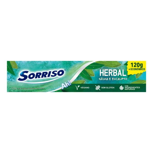 Creme Dental Sálvia e Eucalipto Sorriso Herbal Caixa 120g + Econômico - Imagem em destaque