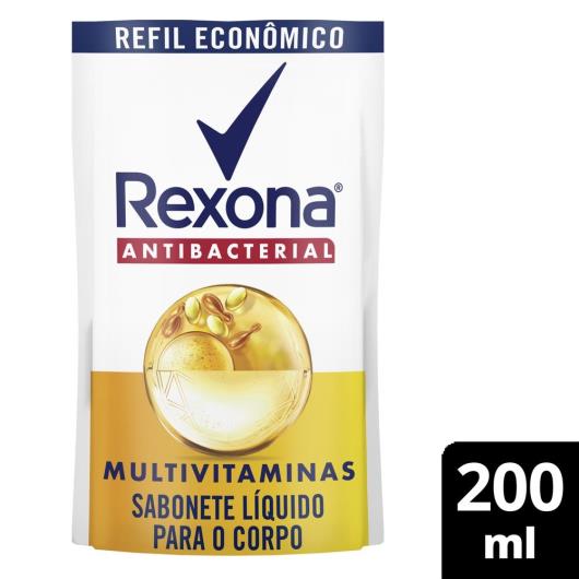 Sabonete Líquido Antibacterial Multivitaminas Rexona Sachê 200ml Refil Econômico - Imagem em destaque