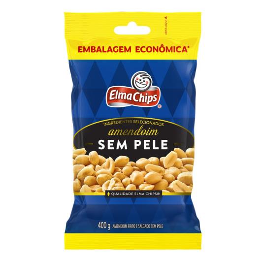 Amendoim Frito Salgado sem Pele Elma Chips Pacote 400g Embalagem Econômica - Imagem em destaque