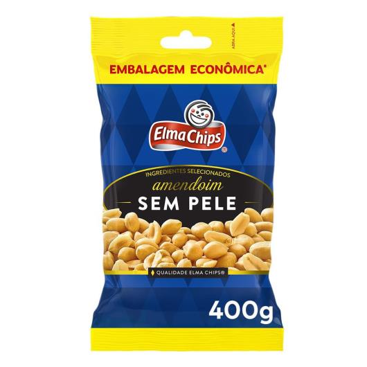 Amendoim Frito Salgado sem Pele Elma Chips Pacote 400g Embalagem Econômica - Imagem em destaque