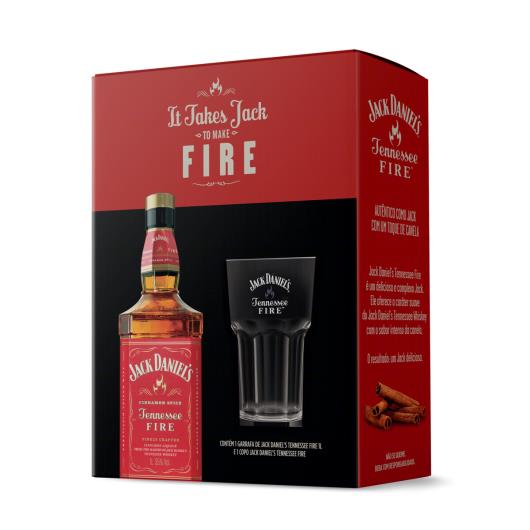 Kit Copo + Whisky Jack Daniel's Fire 1l - Imagem em destaque